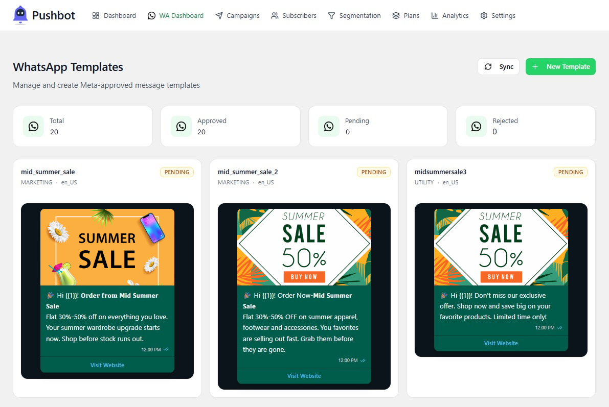 Create & Manage WhatsApp Templates